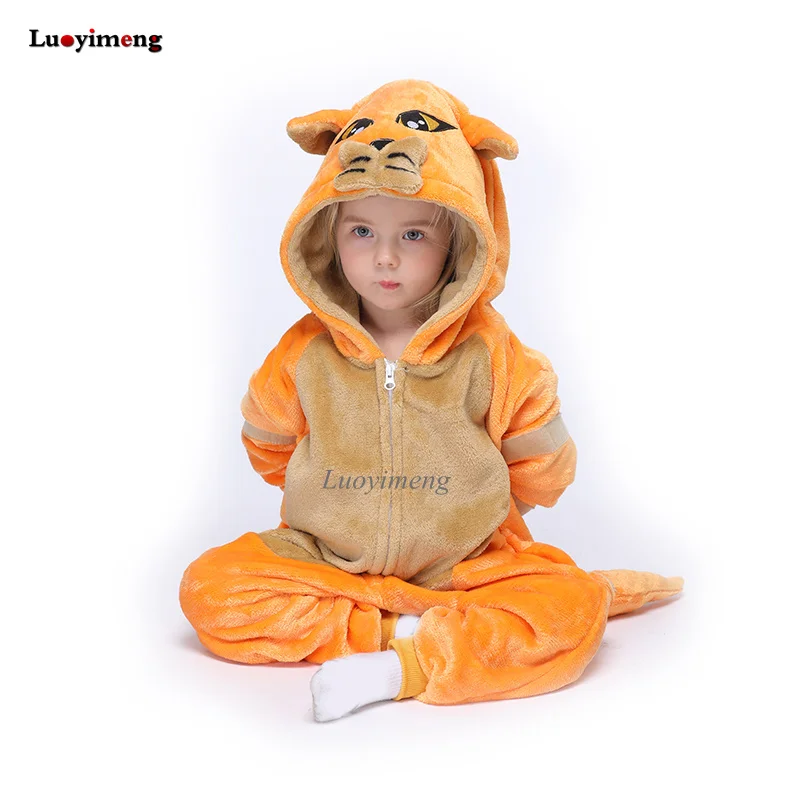 Children Kigurumi Unicorn Onesies Sleepwear Pajamas For Girls Animal Cartoon Pyjamas Kids Boys Stitch Costumes Winter Costumes