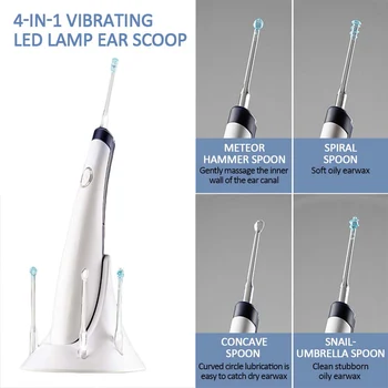 

Ear Cleaner Flashlight Earpick Vibrating LED Light Ear Cleaner Earwax Removal Tools Ear Curette Ear Spoon Ear Cleaning Tool