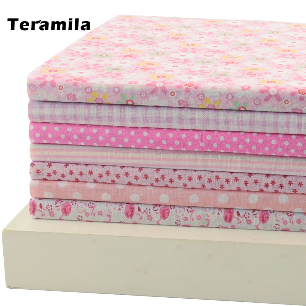 Cotton Craft Fabric 7 PCS/Lot 50cmx50cm 100% Cotton Fabric Fat Quarters for Sewing Tilda Dolls DIY Quilting Patchwork