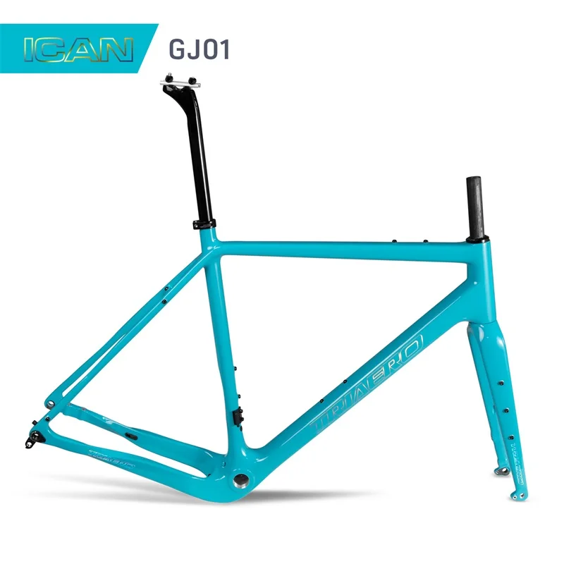 ICAN New gravel Disc brake carbon cyclocross bike frame internal cable