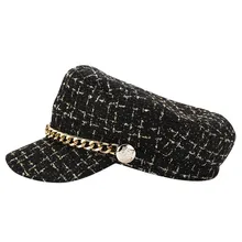 Женские модные кожаные военные шапки осень зима Vinta классическая шляпа военный кадетский Дальнобойщик остроконечная городская Регулируемая Кепка