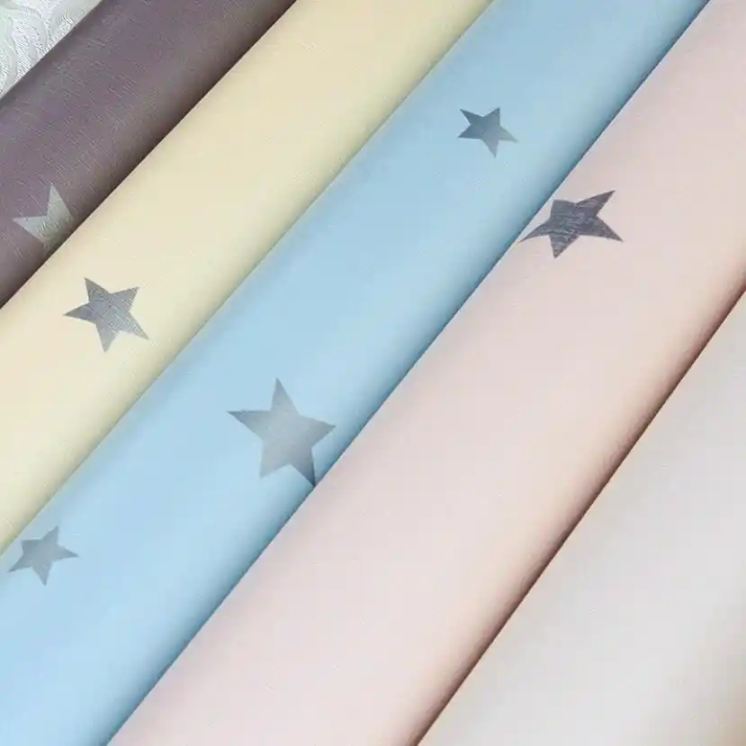 かわいい漫画スタースペースウォール皮とスティック星pvc壁紙子供のためのルーム3d Papel比べj241 壁紙 Aliexpress