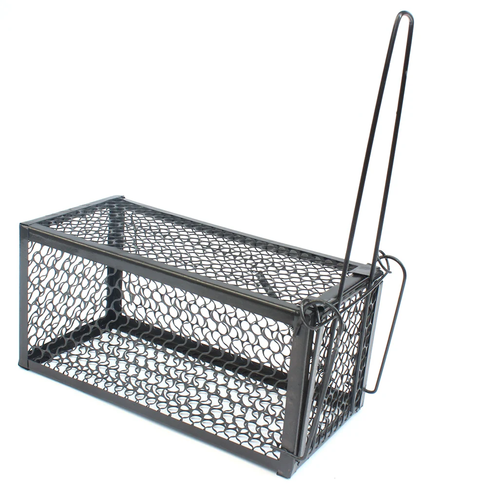 

New Rat Trap Pest Control Cage Humane Black Live Animal Catcher No Poison Mouse Catching Tool For Home Kitchen Warehouse