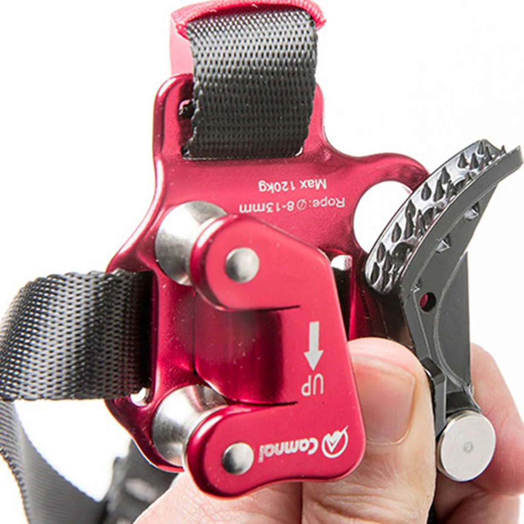 Left / Right Foot Climbing Ascender Riser Aviation Aluminum Tree Rock Climbing Fall Protection Equipment Gear