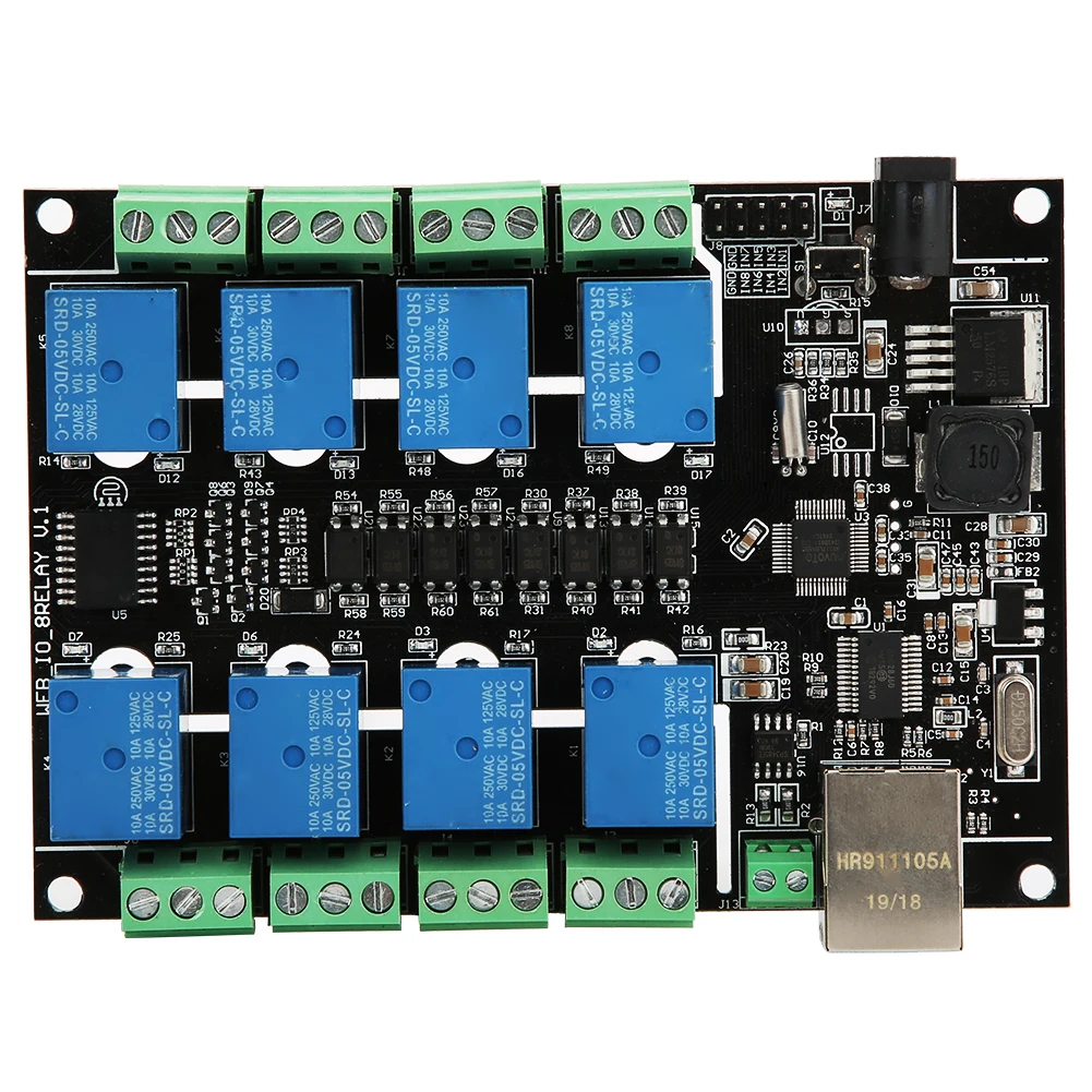 PLC Управление модуль сетевой реле RJ45 8-канальный промышленный аксессуар NC-1000 для