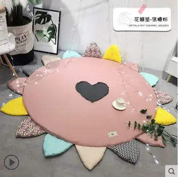 

Kids Play Area Rug Parlor Bedroom Non-Slip Mats Cartoon Planet Explore Universe Carpet Rugs Soft Thicken Large Round Tapete