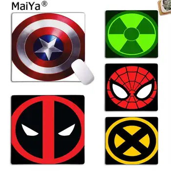 

MaiYa Marvel hero captain spiderman Deadpool logo DIY Design Pattern Game mousepad Rubber PC Computer Gaming mouse pad
