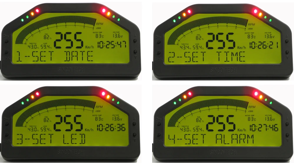 DO903 Универсальный Автомобильный дисплей приборной панели OBD2 цифровой датчик комплект ЖК-экран многофункциональный Калибр датчик комплект