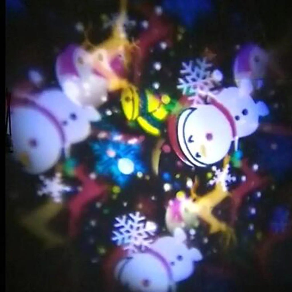 Рождественский проектор с рисунком, светодиодный светильник для сцены, красочный вращающийся светильник KTV DJ Disco, яркий светодиодный светильник с узором для помещений