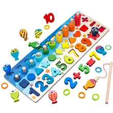 

Kids Toys Montessori Educational Wooden Toys Geometric Shape Cognition Puzzle Toys Math Toys Early Educational Toys for Children