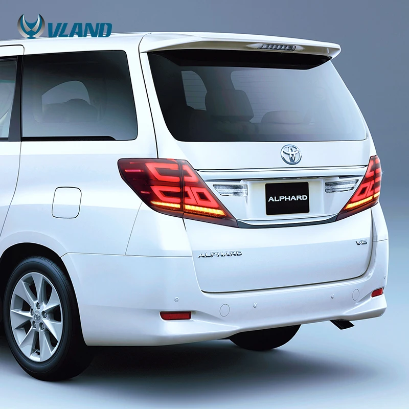 Vland завод для автомобиля задний фонарь для Alphard светодиодный задний фонарь 2007 2013 для Vellfire передний свет с движущимся сигналом