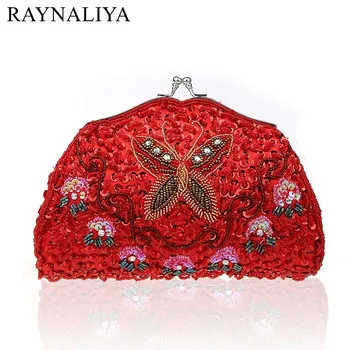 

New Vintage Style High Quality Wedding Party Bag Rhinestone Women Evening Clutch Bag Long Metal Chain Women Handbag SFX-A0029