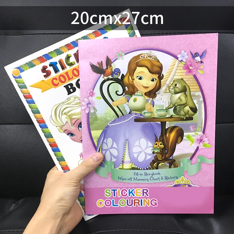2pc/set 16 Page sofia Snow Princess coloring book sticker book children Adults Drawing/comic/cartoon colouring books for kids 2pc/set 16 Page sofia Snow Princess coloring book sticker book children Adults Drawing/comic/cartoon colouring books for kids