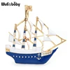 Wuli&baby Enamel Sailboat Brooches For Women 3-color Beauty Steam Boat Party Casual Office Brooch Pins Gifts ► Photo 1/5