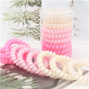Candy-Pink Женские телефонные кольца, резинки для волос с коробкой, женские резинки для волос, аксессуары для волос, карамельный цвет, резинка - Цвет: Candy-Pink