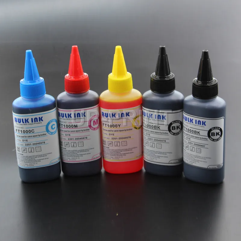 UP 5colors 100ml Universal use ink Compatible Dye Ink kit Replacement For HP for Canon Brother Epson Printer refill | Компьютеры и