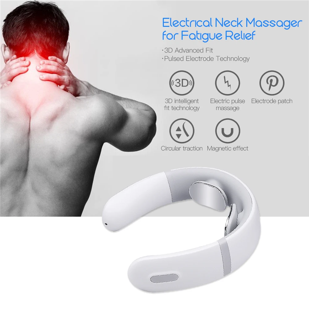 Electric Pulse Neck Massager Cervical Back 6Modes Traction Therapy Pain Relief Guasha Acupuncture Health Care Relaxation Machine