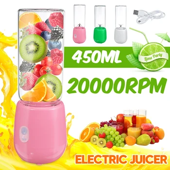 

Portable Electric Fruit Juicer Bottle Blender USB Rechargeable Mini Food Mixer Extractor Smoothie Shakes Maker Cup