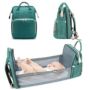 

Baby Bed Diaper Bag Mom Backpack Multifunctional Bags Maternity Nursing Handbag Stroller Bag Large Capacity Waterproof Mummy Bag