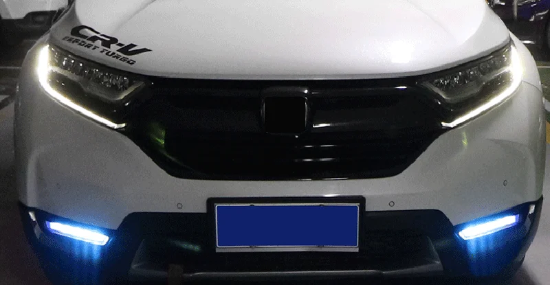 Дневной ходовой светильник для CRV одна пара Drl светодиодный бампер противотуманная фара для Honda CR-V Crv