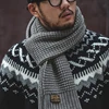 Maden bufanda de punto para invierno, bufanda de algodón rayado para hombre, chal de marca para hombre, chal de punto, Bufandas de Cachemira, pañuelos largos ► Foto 1/6