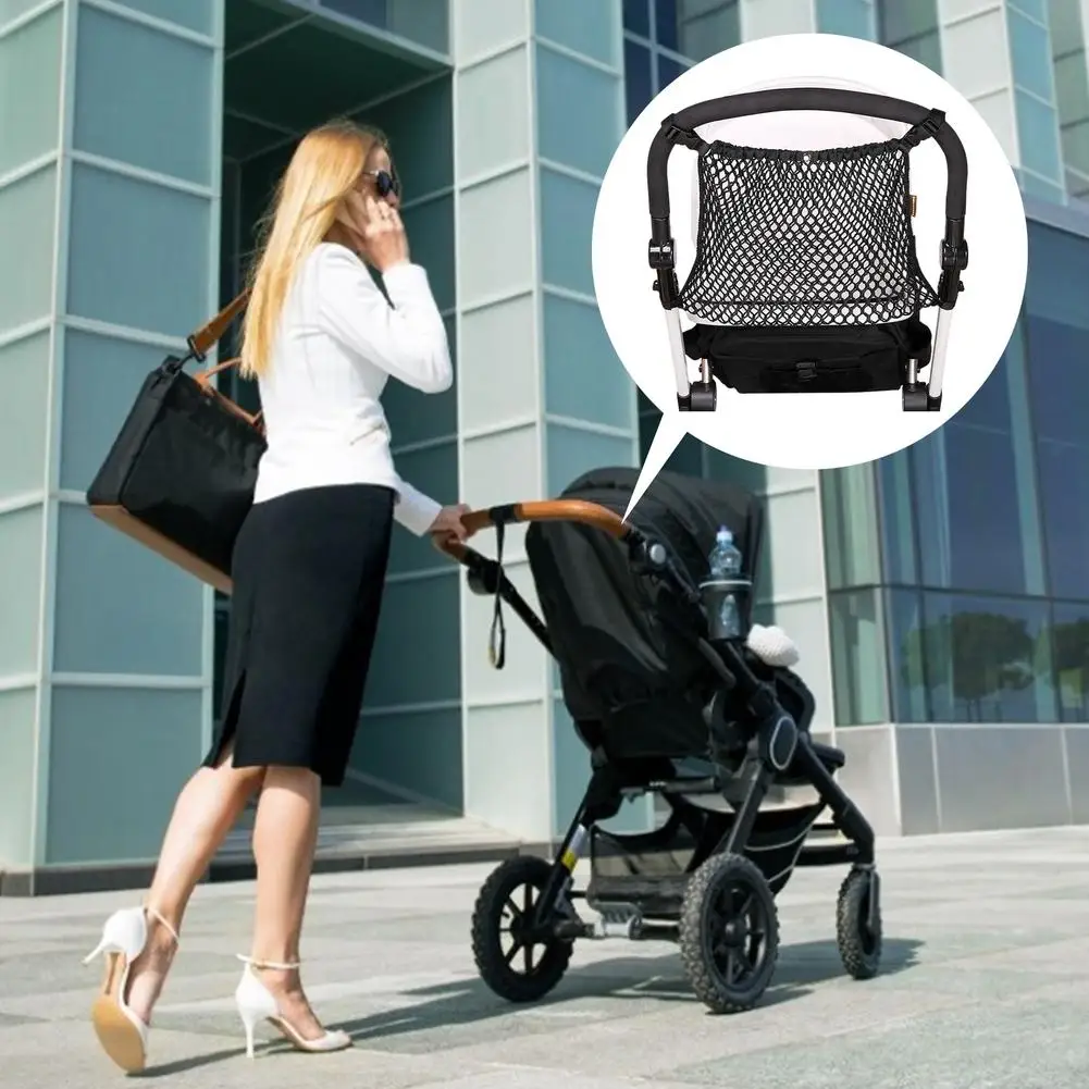 baby stroller accessories online	 Stroller Storage Bag Large Mesh Bag Baby Diapers Organizer Baby Carriage Bag Universal Accessories For Baby Strollers baby girl stroller accessories