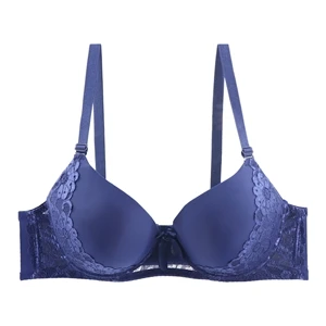 Z18-Blue Beauwear сексуальные бюстгальтеры размера плюс для женщин бюстгальтер с цветочным принтом на косточках Белый Черный пуш-ап Soutien Gorge 44C 46C 48C 50C 44D 46D 48D - Цвет: Z18-Blue