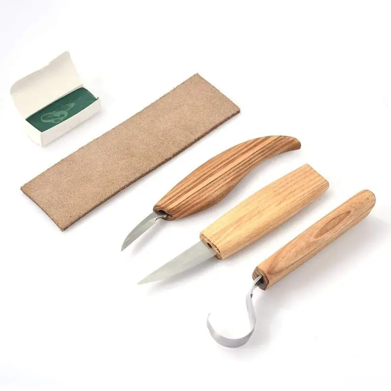 6 шт. резец для резьбы по дереву Набор DIY зубило чип ножи с защитой от порезов перчатки, инструменты