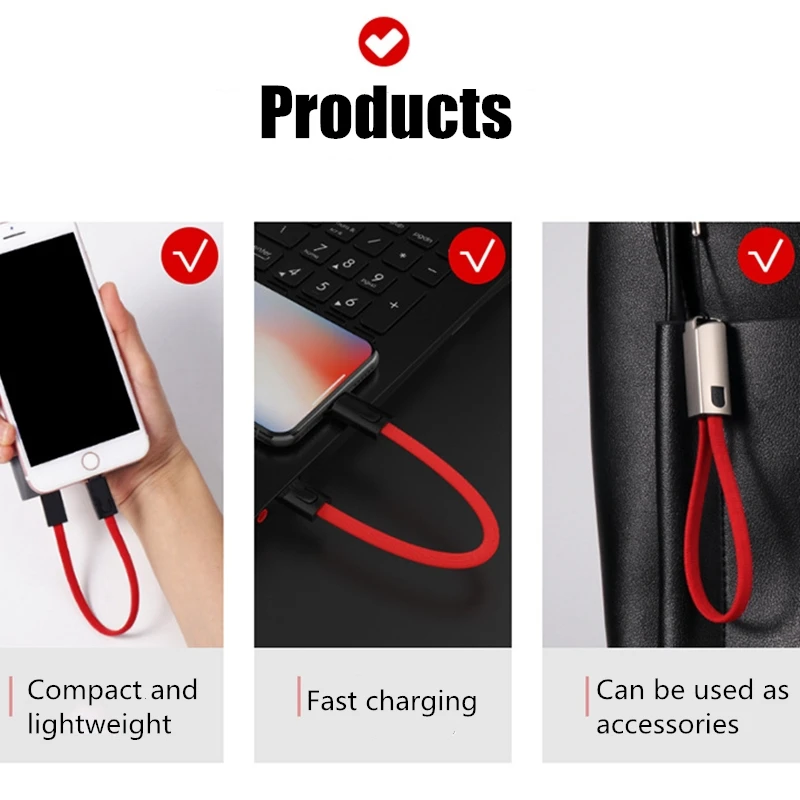 Брелок, мини, быстрая зарядка, USB кабель, Micro usb type C, кабель для освещения, для iPhone, samsung, HUAWEI, Xiaomi, зарядное устройство, кабели для зарядки