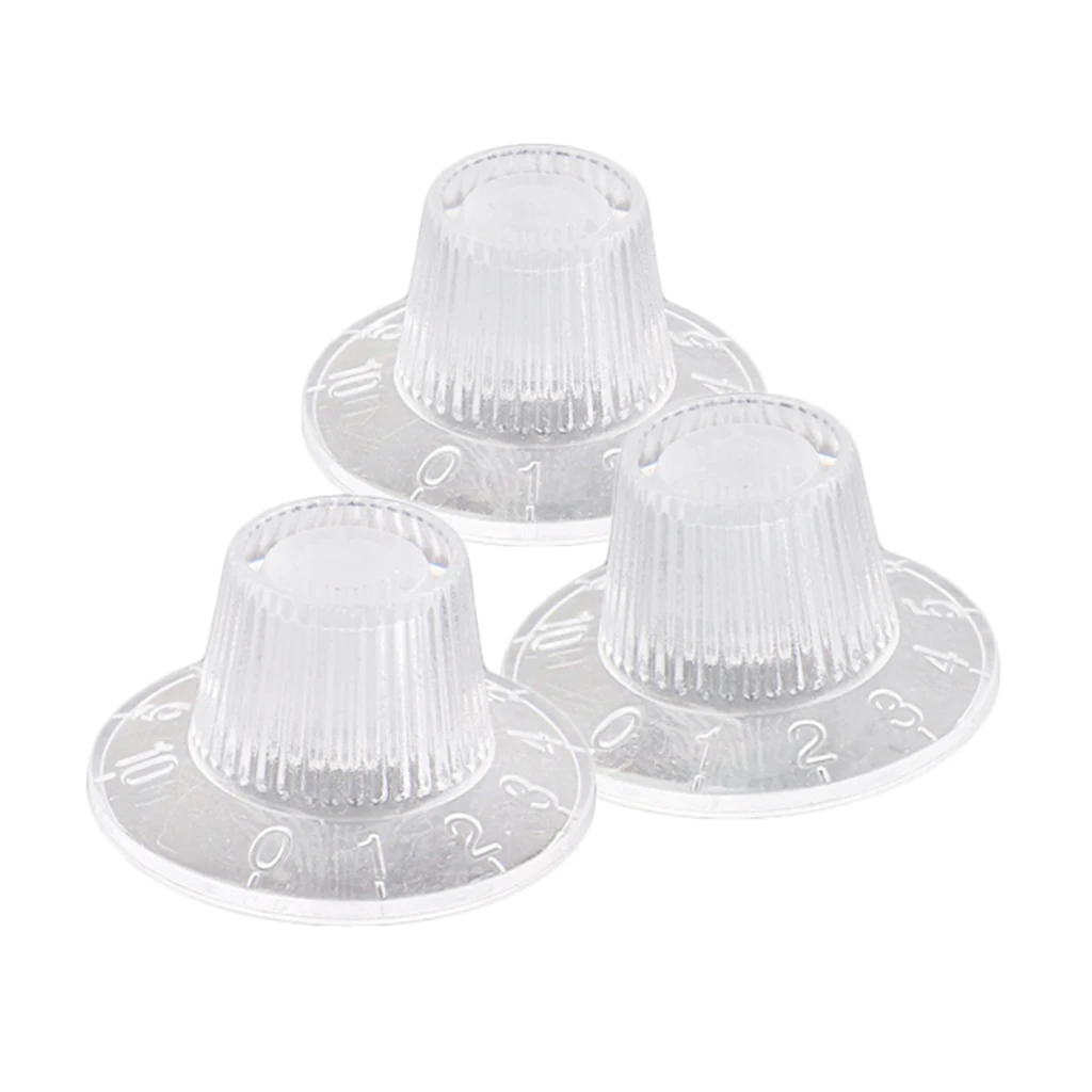 3 Pieces Guitar Amp Knob Amplifier Skirted Knobs for Guitar Bass Parts