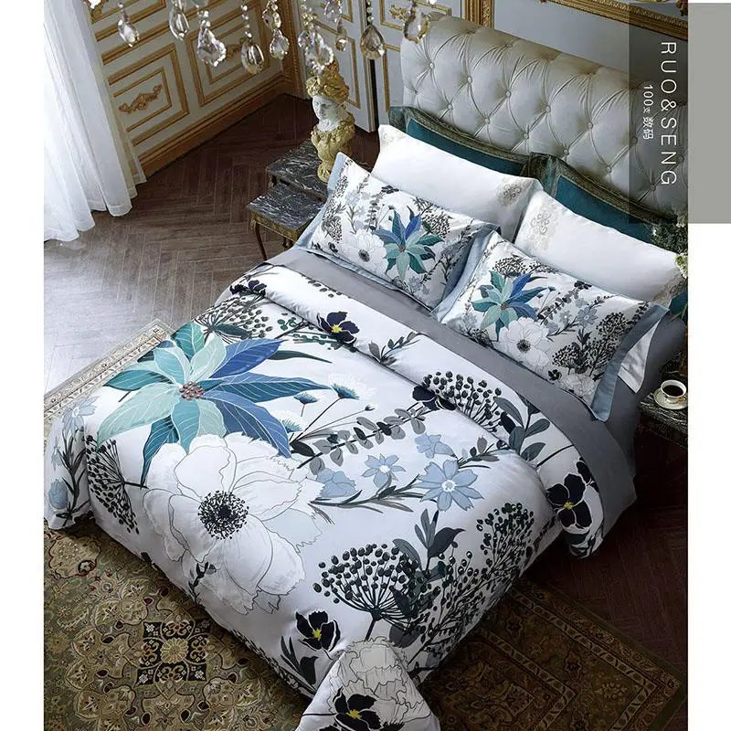 100-е постельный комплект из египетского хлопка постельное белье в джунглях