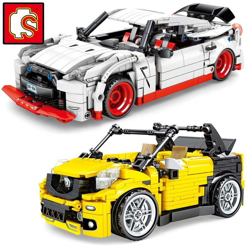 Блоки sembo technic открытый автомобиль супер наборы модель runabout строительство сделай