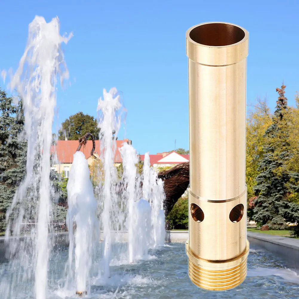 

Brass Pond Gushing Easy Install Sprinkler Jet Straight Fountain Nozzle Pool Home Bubbling Spray Head Adjustable Garden Outdoor