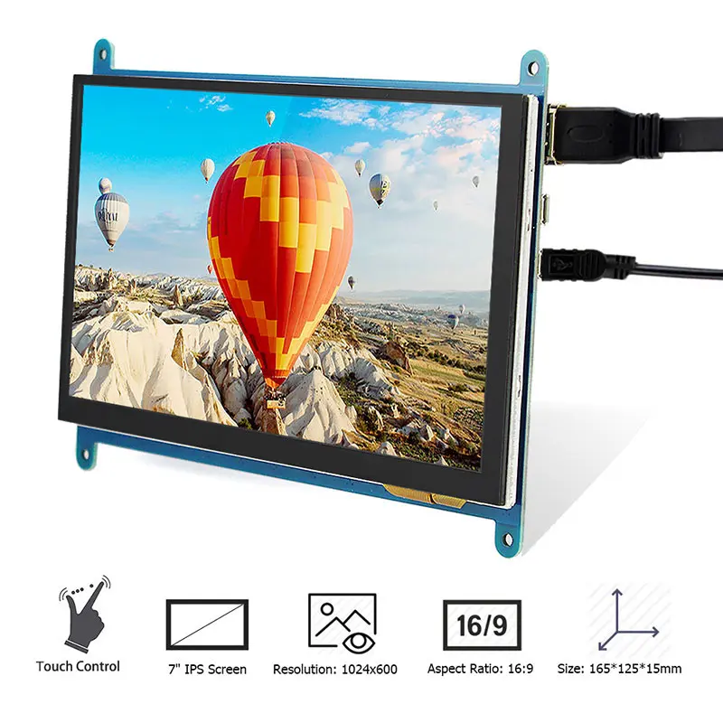Ronde straf Voorgevoel Raspberry Pi Display 7 Inch Display Capacitive Touch Screen 1024x600 Hd Lcd Monitor  7inch Rpi Display For Raspberry Pi 4b/3b+ - Lcd Monitors - AliExpress
