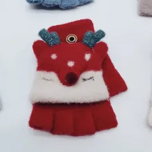 От 3 до 7 лет, Детские Зимние перчатки для малышей, красивые универсальные хлопковые перчатки с рисунком, теплые варежки