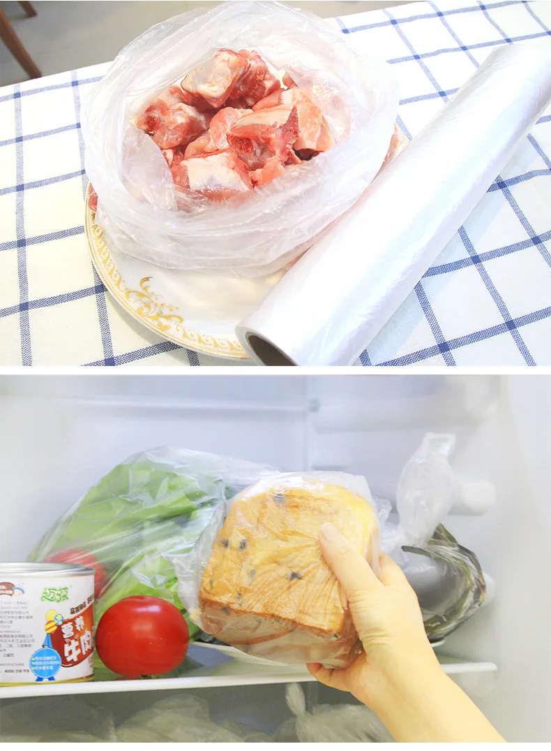 Manufacturers Wholesale Thick Freshness Protection Package Thickening Type Point Break-Plain Top Type PE Refrigerator Food Fresh