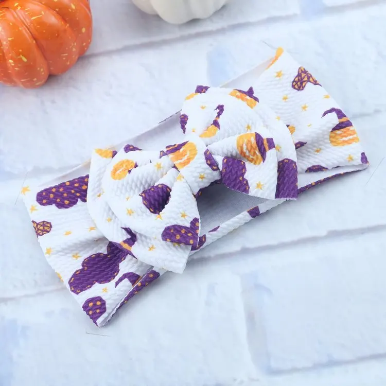 

10pcs/lot , 19*11cm Halloween pumpkin headbands Bones cute holiday party Custom made headband
