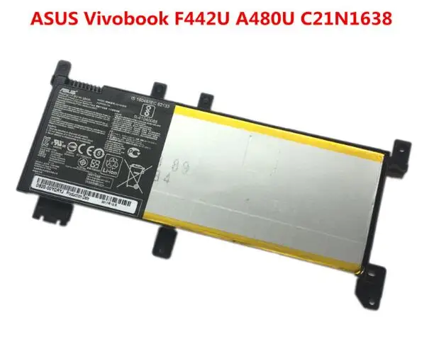 Новые оригинальные Батарея для ASUS VivoBook 14 X442UA X442UQ X442UR X442UF F442U A480U C21N1638 7,6 V 38WH