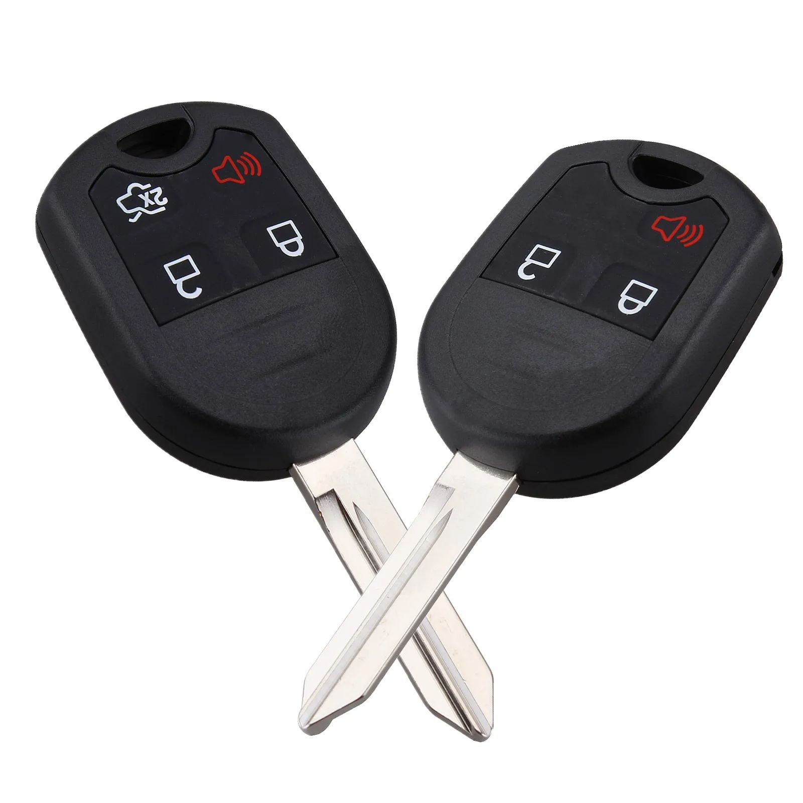 

2pcs Remote Key Fob Shell 3 4 Buttons For Ford F150 F250 F350 Vehicle Car Keys Case Styling Replacements