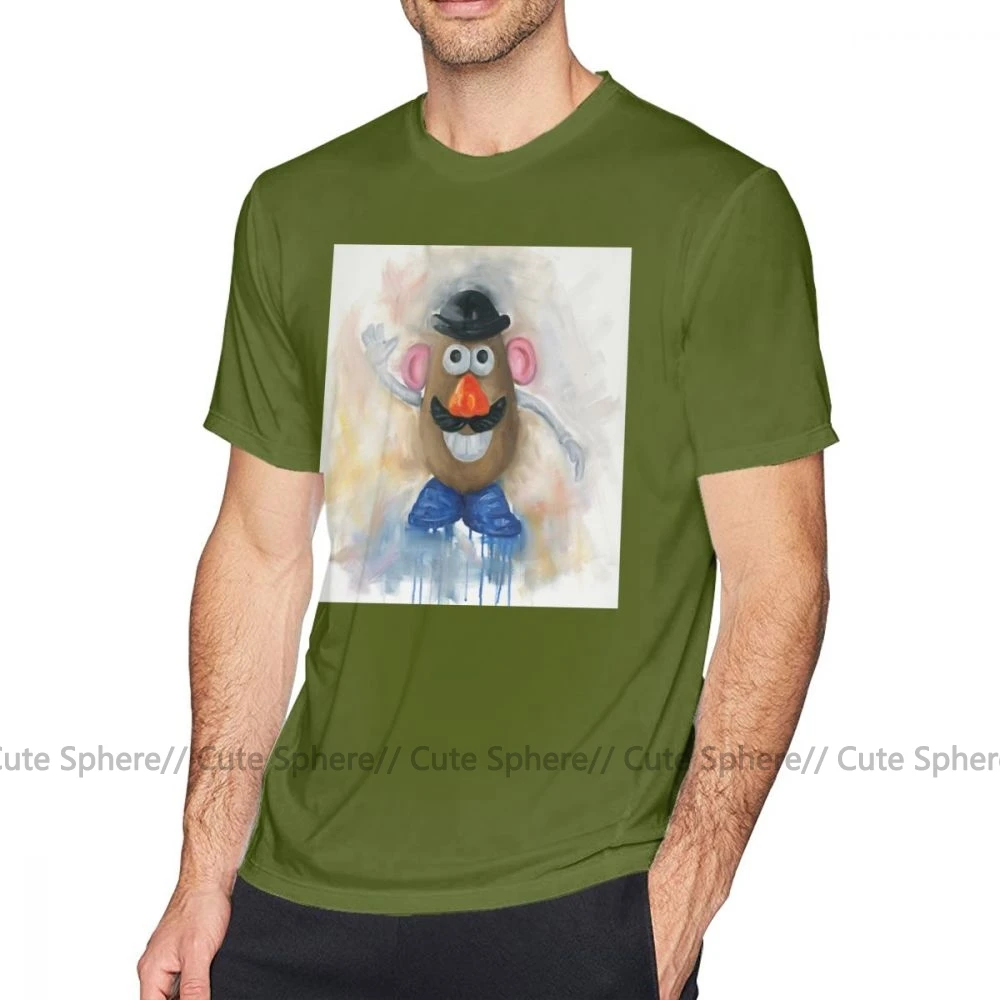 Футболка Mr Potato Head винтажная ностальгическая Футболка Mr Potato Head 6xl потрясающая футболка Летняя Хлопчатобумажная футболка с короткими рукавами и принтом - Цвет: Army Green