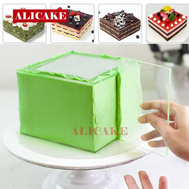 Disque Acrylique Transparent Outils De Gâteau Rond Carré Cœur Octogone  Fleur Arche Feuille Grattoir Plus Lisse Crème Outils De Décoration De Gâteau  - Gâteau Outils - AliExpress