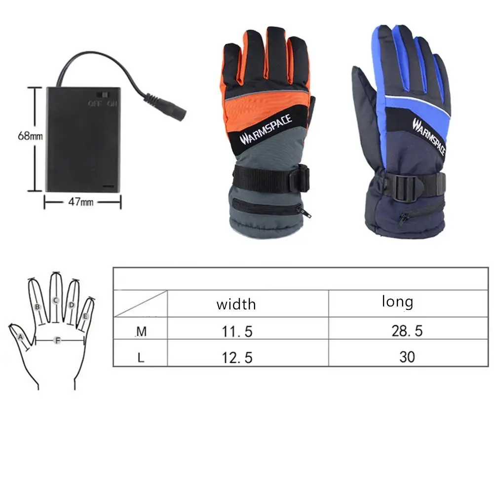 Перчатки для электрического мотоцикла, водонепроницаемые утепленные мотоциклетные перчатки с подогревом, теплые перчатки с аккумулятором для катания на лыжах