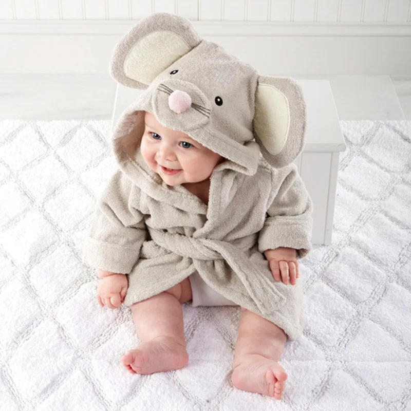 

2019 CHILDREN'S Bathrobes-Cotton Boys'bathrobe Long Girls Nightgown Cotton Kids Bathrobe Big Boy Spring