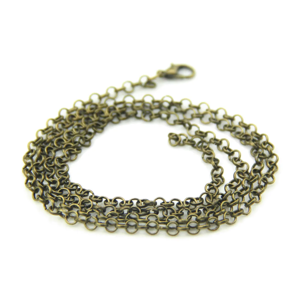 

AliExpress New Style Simple DIY Accessory Europe And America Retro Fashion Necklace Ancient Bronze huai biao lian Clavicle Chain