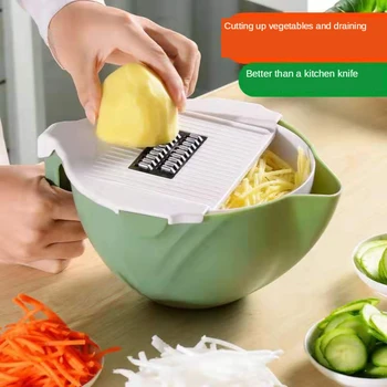 

Household vegetable cutter drain basket fruit slicer vegetable shredder chopper kitchen appliances tools and accessories gadgets