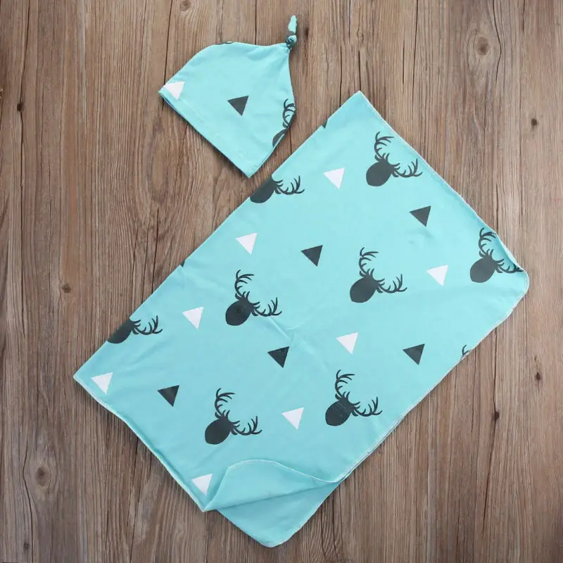 Pudcoco Baby Convenience Blanket Toddler Newborn Baby Boy Girl Deer Printed Soft Stretch Wrap Swaddle Blanket Bath Towel 80*65CM