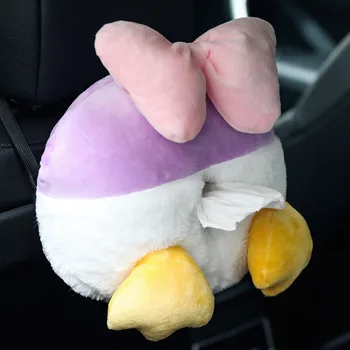 

Cartoon Cute Car Backseat Hanging Tissue Box Cover Plush Auto Armrest Paper Case Holder Seats Organizer Interior Accessories