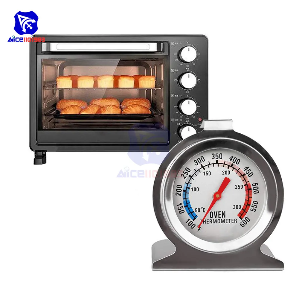 2-дюймовый термометр для духовки и гриля из нержавеющей стали 100 -600 °F / 50 -300 ℃ |