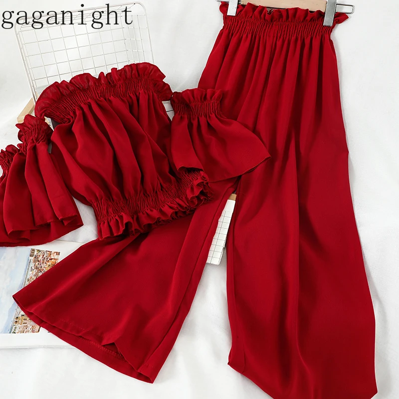 Gaganight корейский летний женский костюм блузка с коротким рукавом и воротником