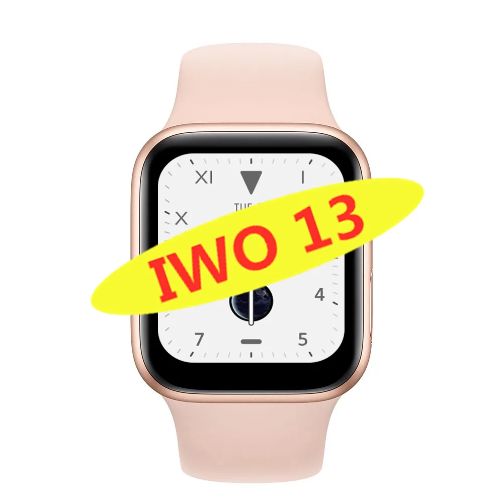 IWO 13 умные часы серии 5 1:1 44 мм Ip68 Водонепроницаемые для apple iPhone 11 MAX IOS Android smartwatch для женщин и мужчин PK IWO 10/11/12 - Цвет: gold